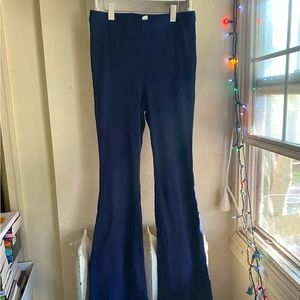 h&m navy blue ribbed flare leggings